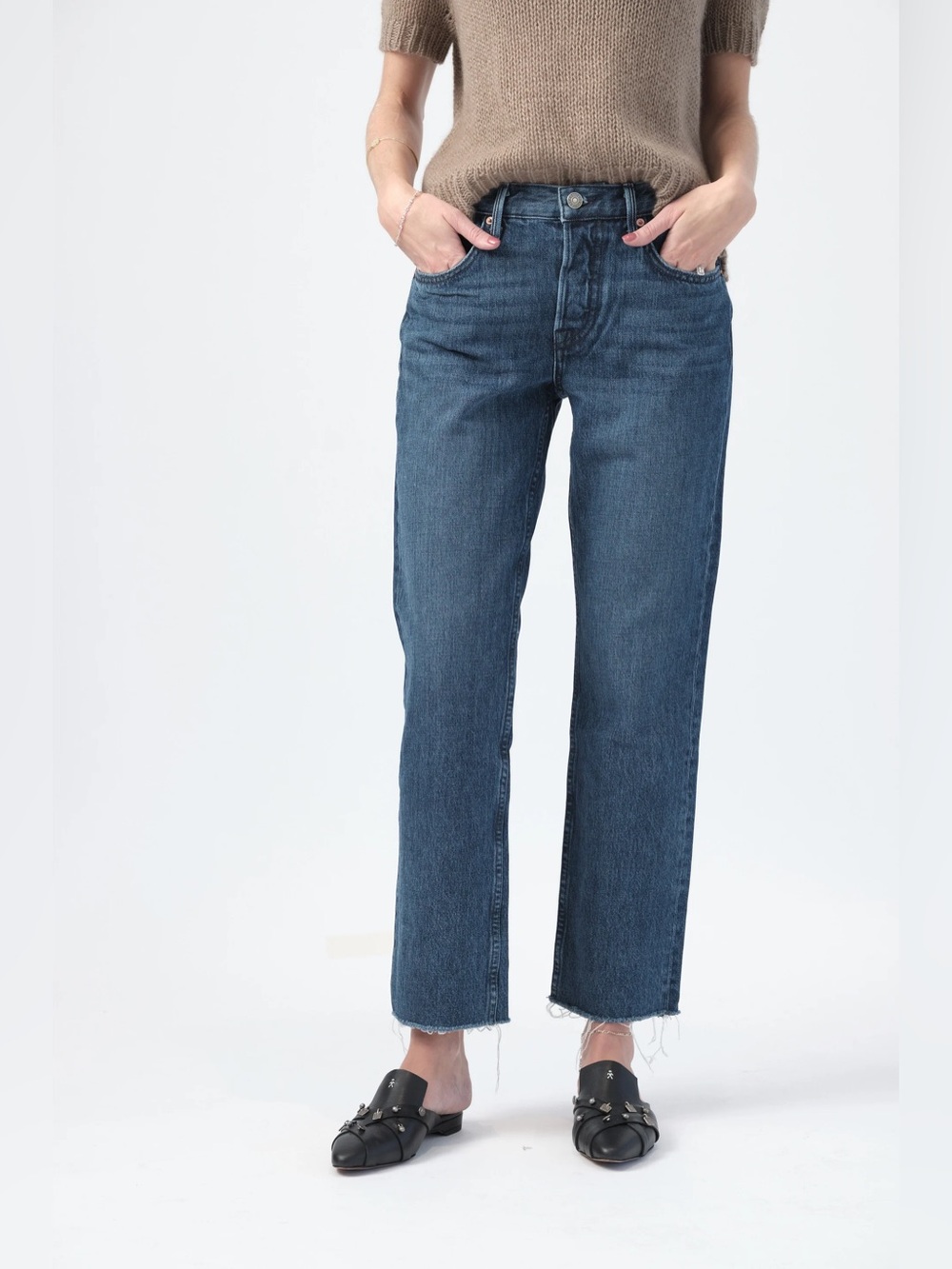 *New* GRLFRND Tatum Cropped Straight Leg Jean, Size 30